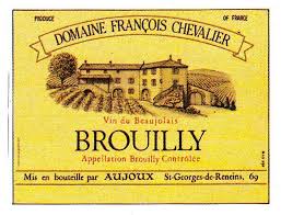 Brouilly Wine Label